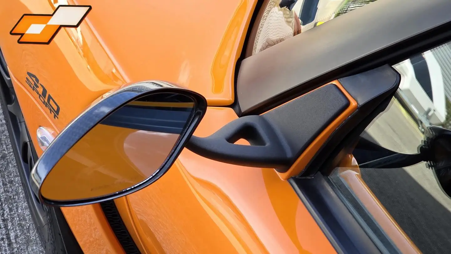 Passenger side mirror setup for Lotus Exige 410 Sport