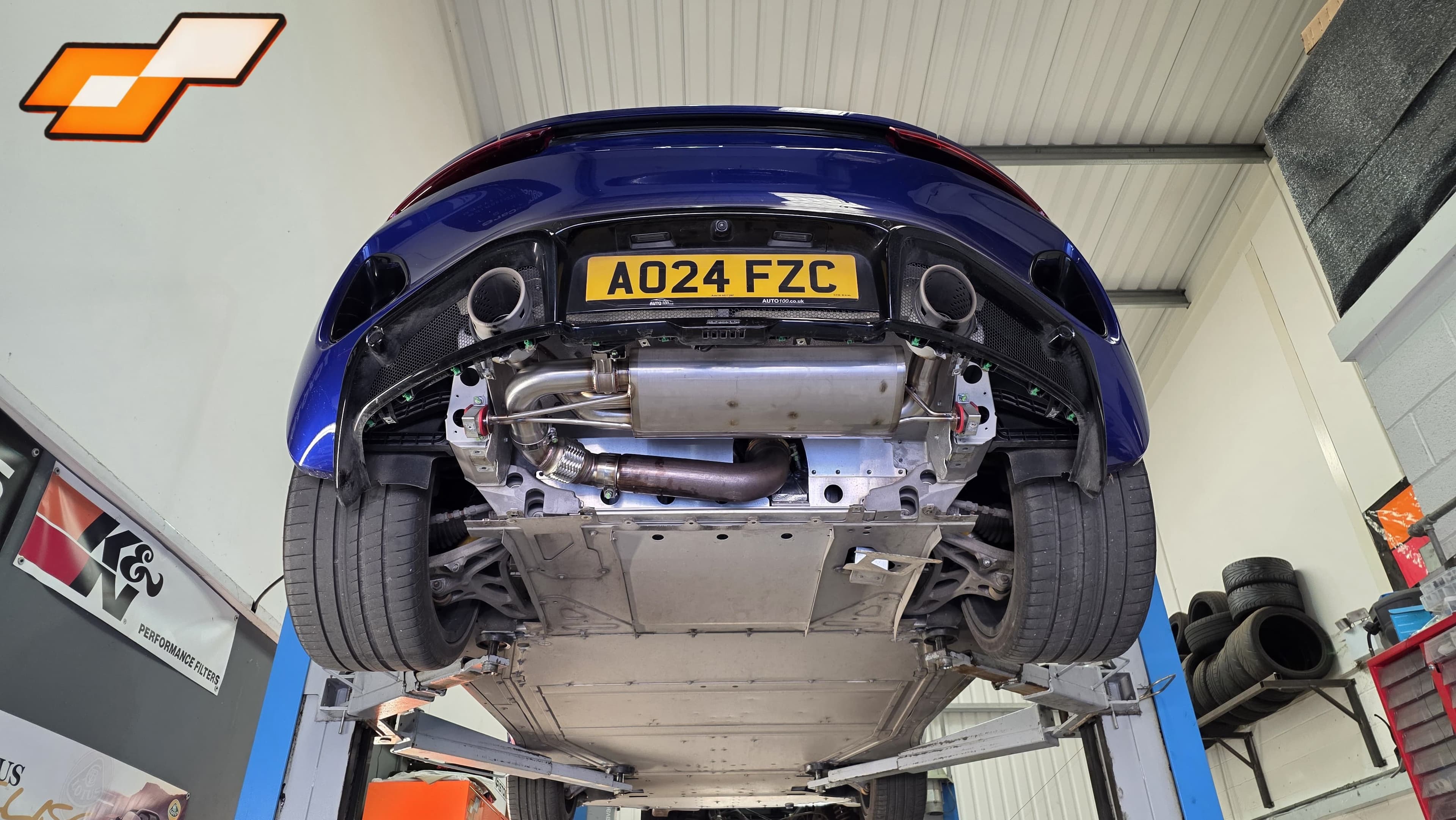 Emira with custom exhaust system