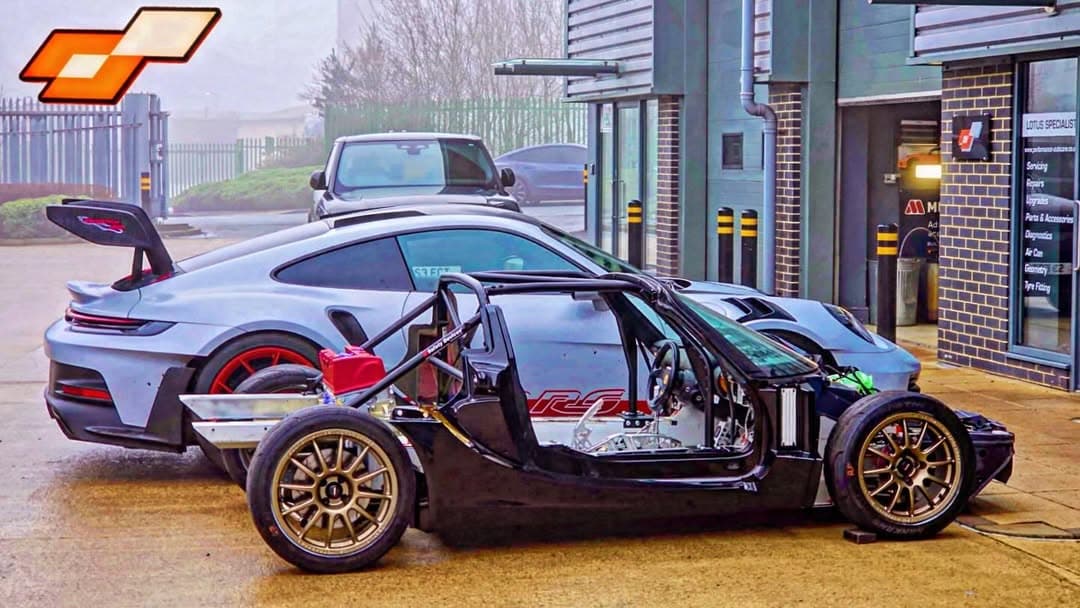 In progress Lotus Elige K-swap build ready for track testing
